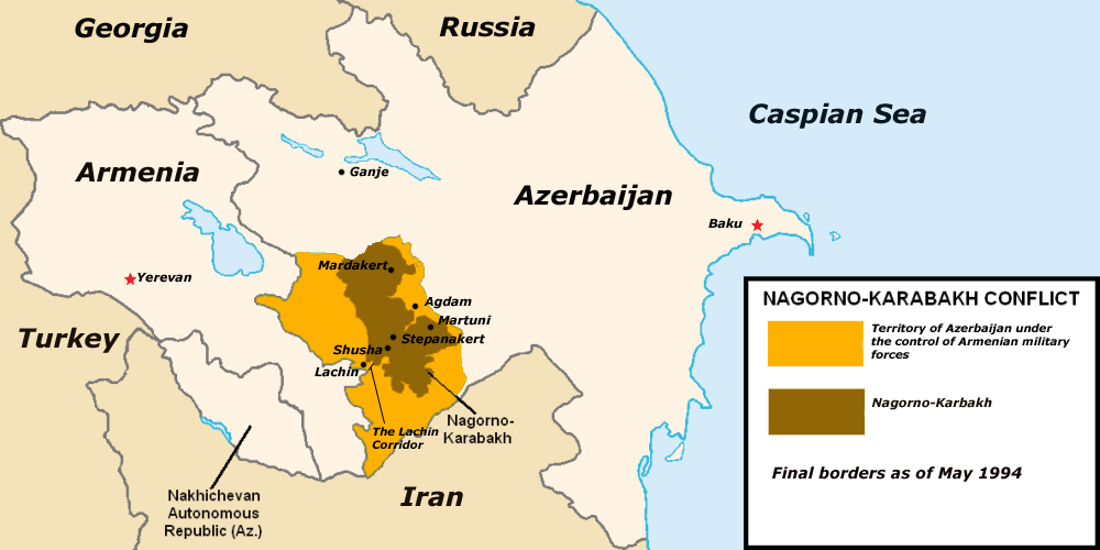Haut Karabakh Occupation carte